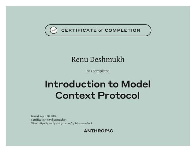 Introduction to Model Context Protocol by Anthropic 