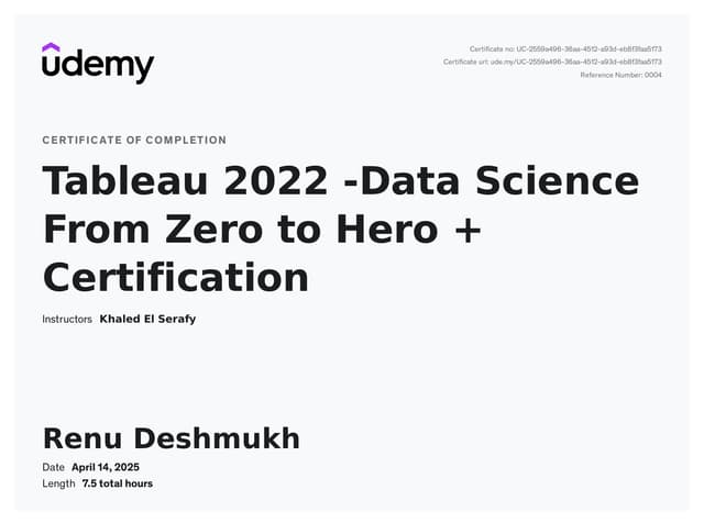 Tableau 2022 Data Science From Zero to Hero by Udemy 
