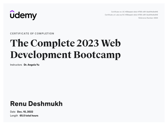 Web Development by Udemy